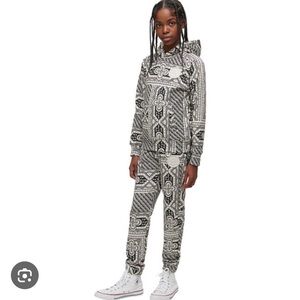 Moose Knuckles Parsons Bunny Bandana Print Hoodie & Trouser Joggers Black White